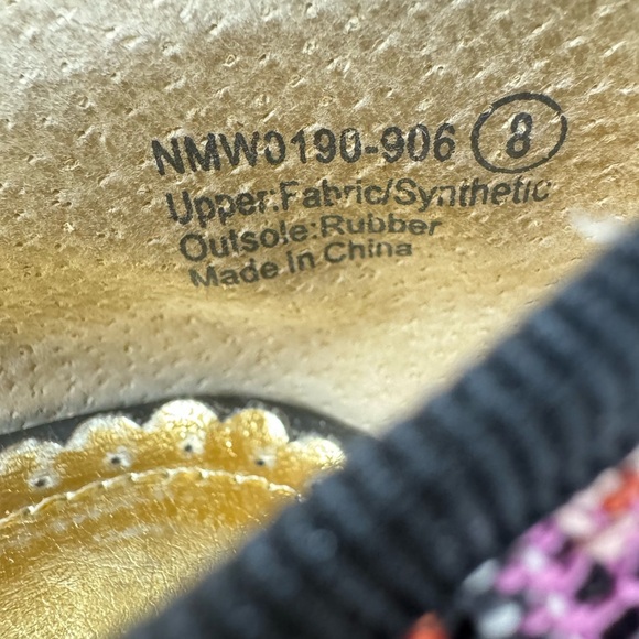 Naughty Monkey Peep Toe Stack Heels embroidered chevron pattern retro rockabilly - Picture 6 of 6